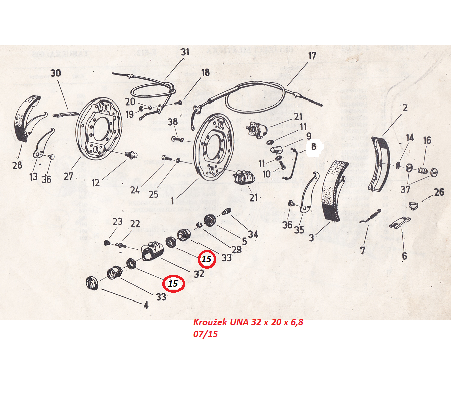 Kroužek UNA 32 x 20 x 6,8 029/34 4221658985 Fortschritt E 303