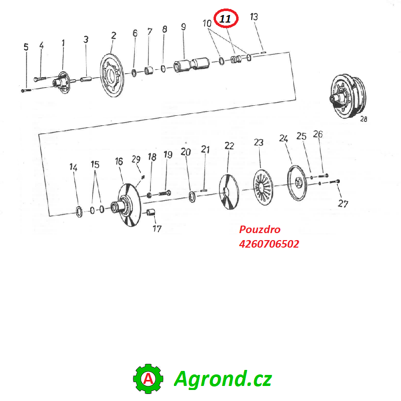Pouzdro 083/11 4260706502 Fortschritt MDW 525