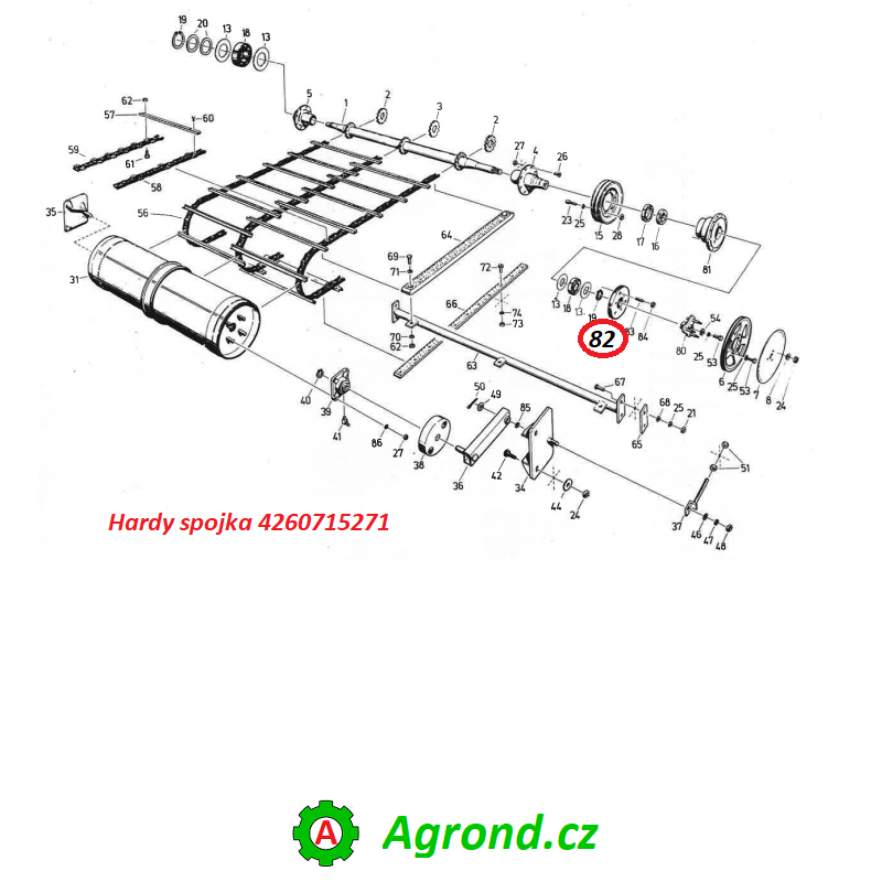 Hardy spojka 012/82 4260715271 Fortschritt E 525