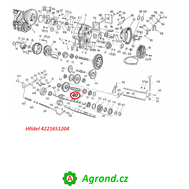Hřídel 172/40 4221651204 Fortschritt E 521