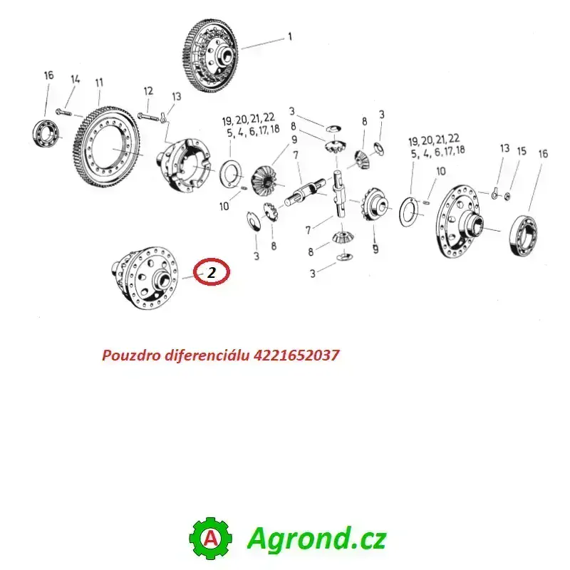 Pouzdro diferenciálu 028/02 4140750466 Fortschritt E 303