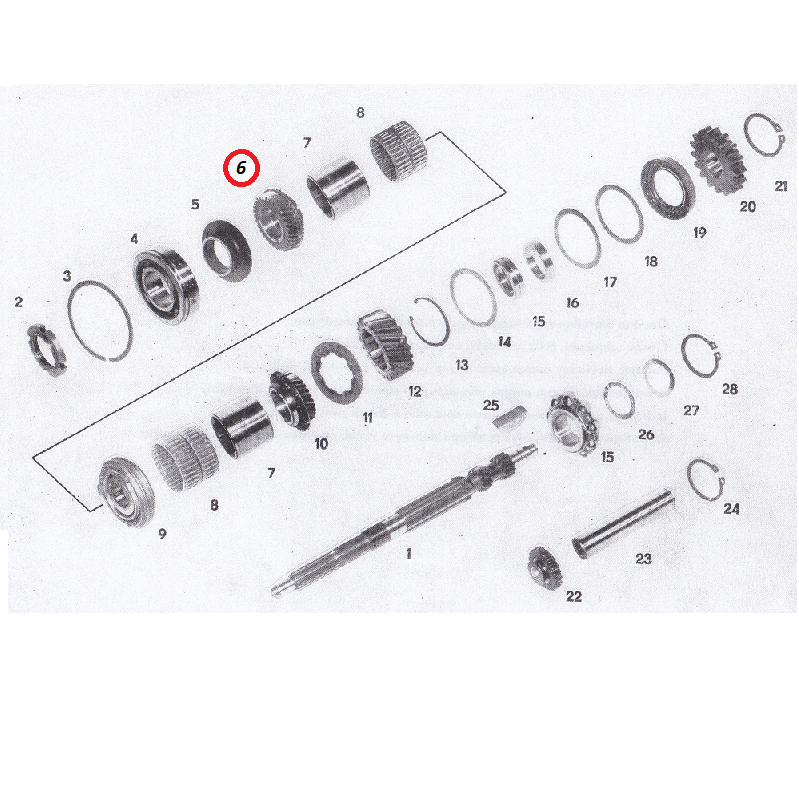 Hnací kolo 4. chod, komplet W2/6