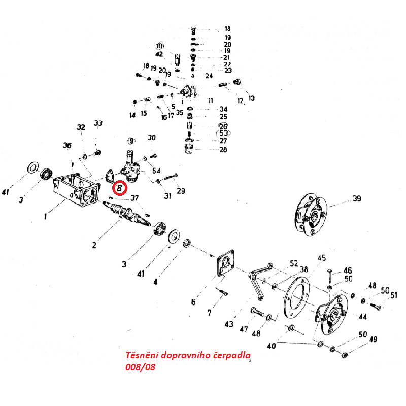 Těsnění dopravního čerpadla 008/08 0461333013