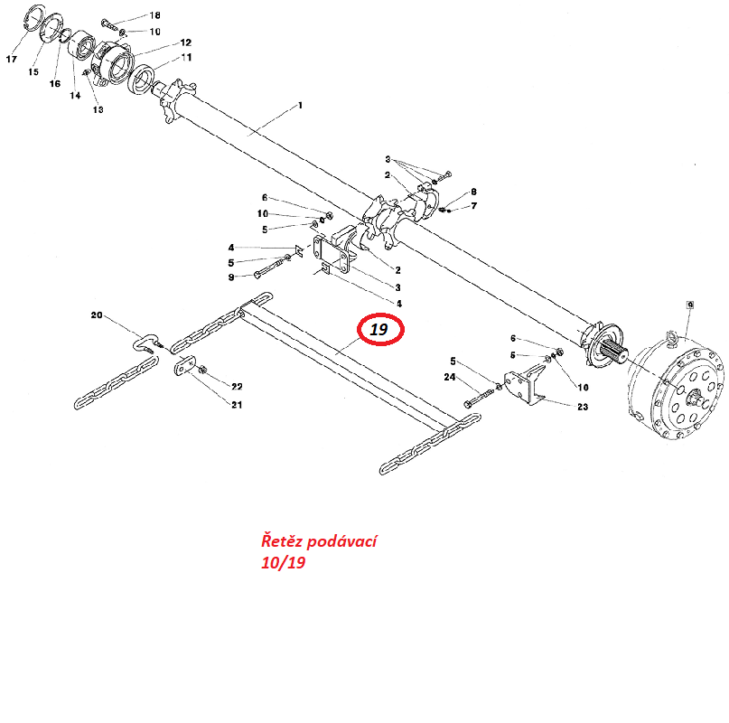 Řetěz podávací 10/19 94300332 RA-140