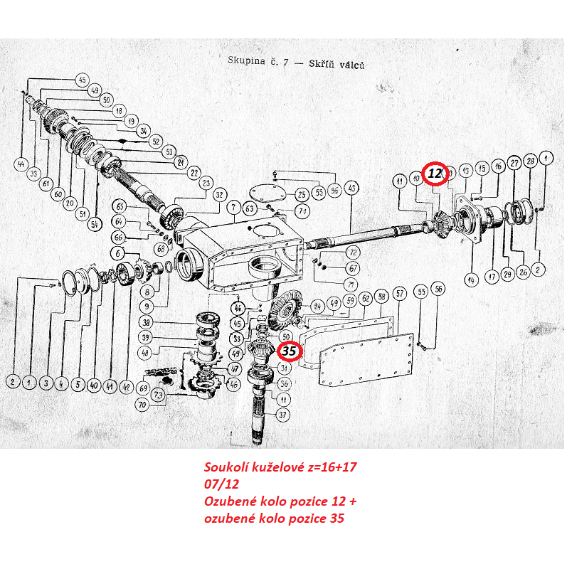 Soukolí kuželové z=16+17 07/12 93125009 RMA-8