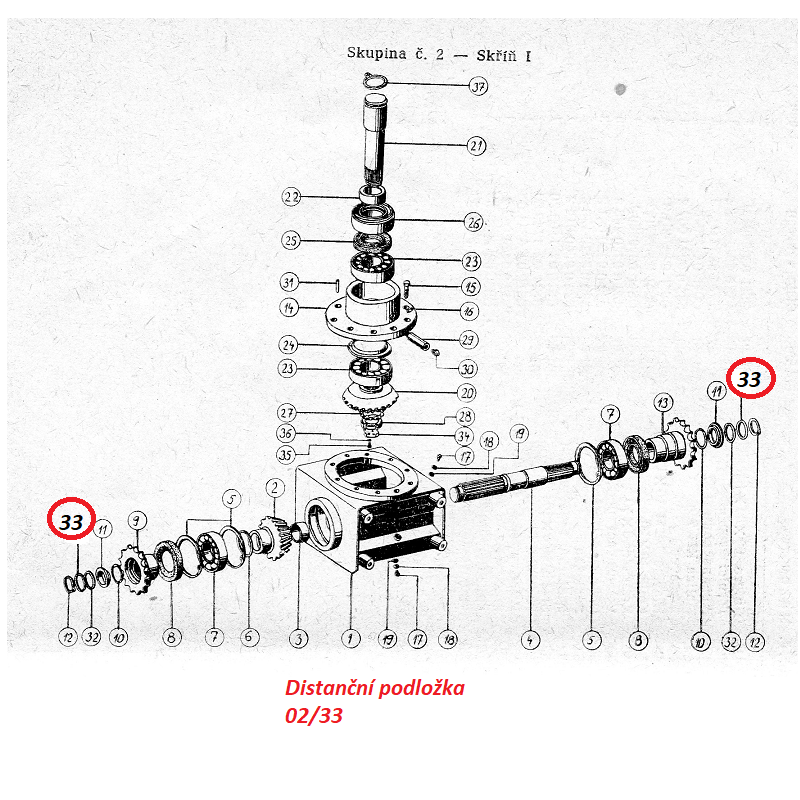 Distanční podložka 02/33 (RMA-8)