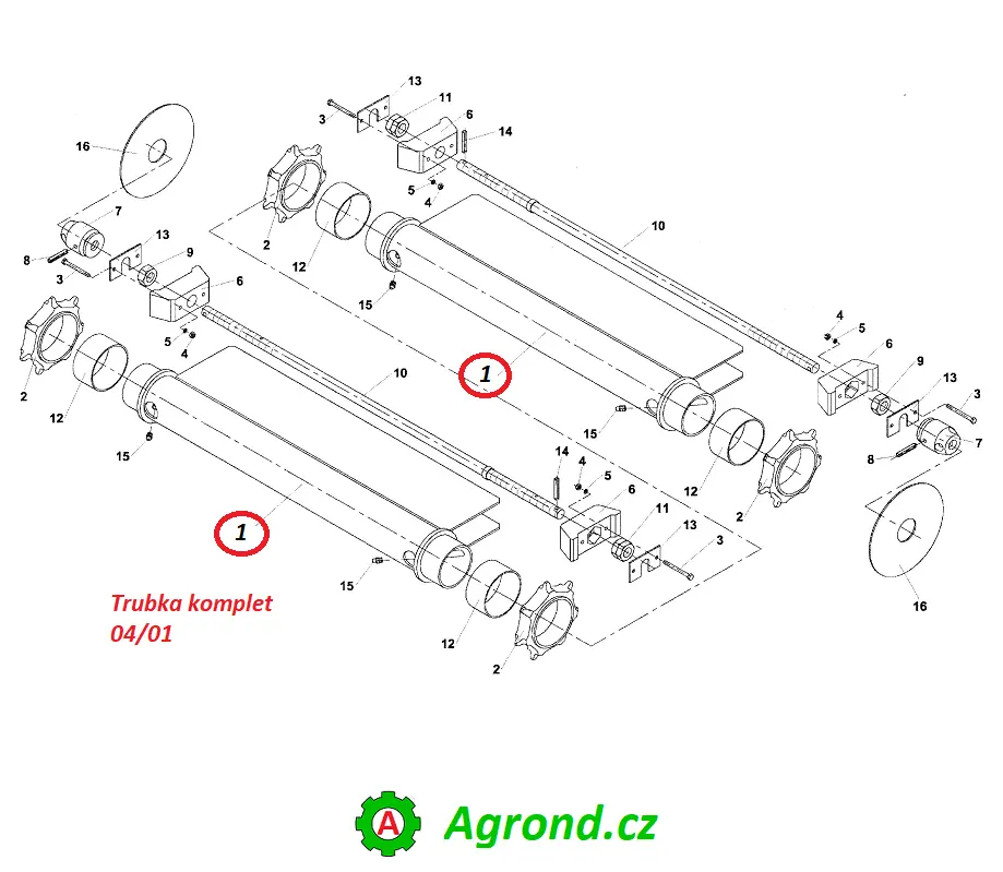Trubka komplet 04/01 943365152 RUR-55