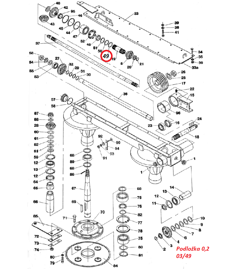 Podložka 0,2 03/49 09220260 ŽTR-165
