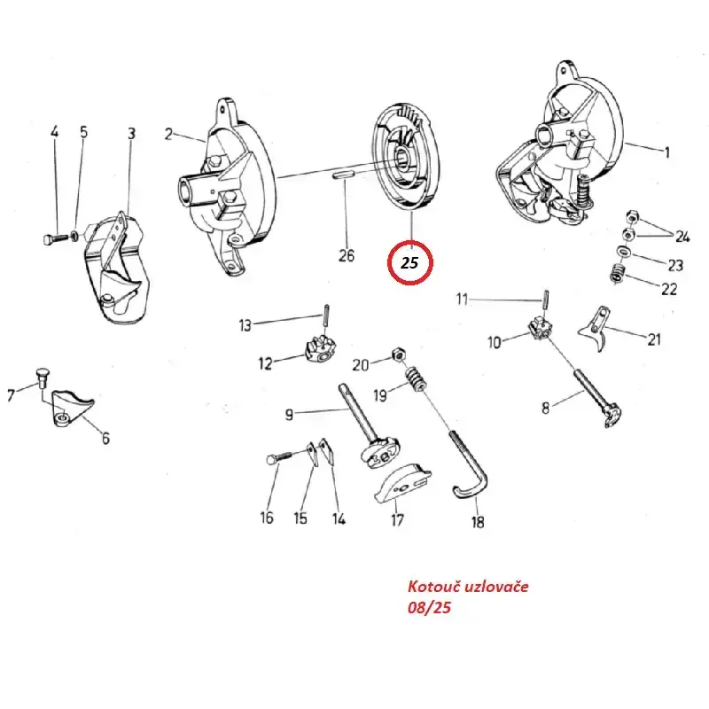 Kotouč uzlovače 08/25 590933000 Fortschritt K 442