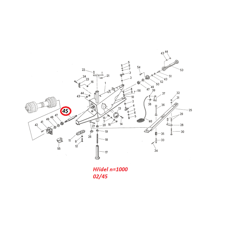 Hřídel n=1000 02/45 4330253002 Fortschritt K 454