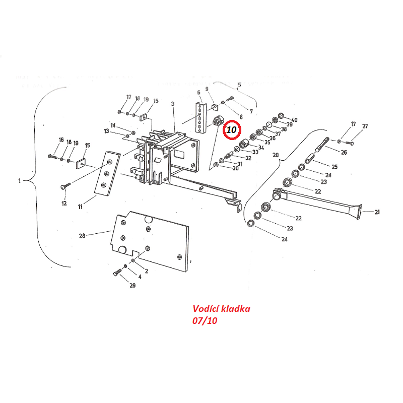 Vodící kladka 07/10 4335101081 Fortschritt K 454
