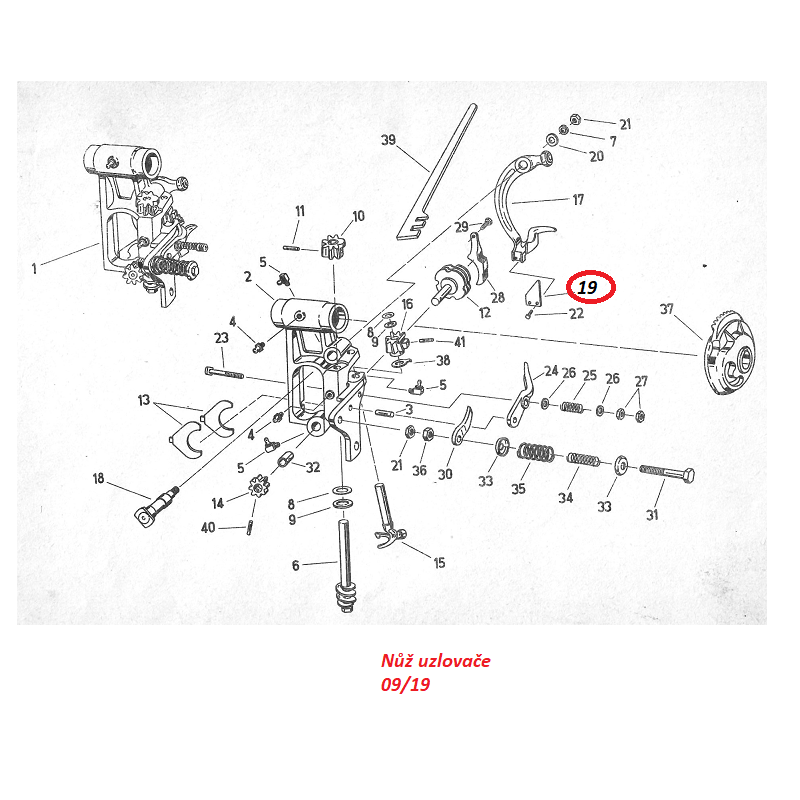 Nůž uzlovače 09/19 4330257432 Fortschritt K 454