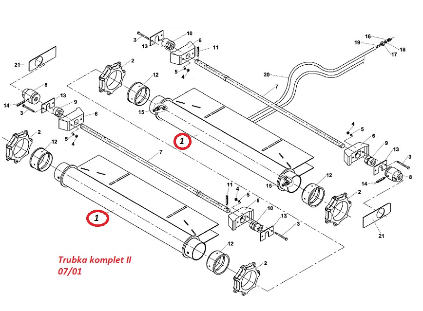 Trubka komplet II 07/01 94300530 RUR-60