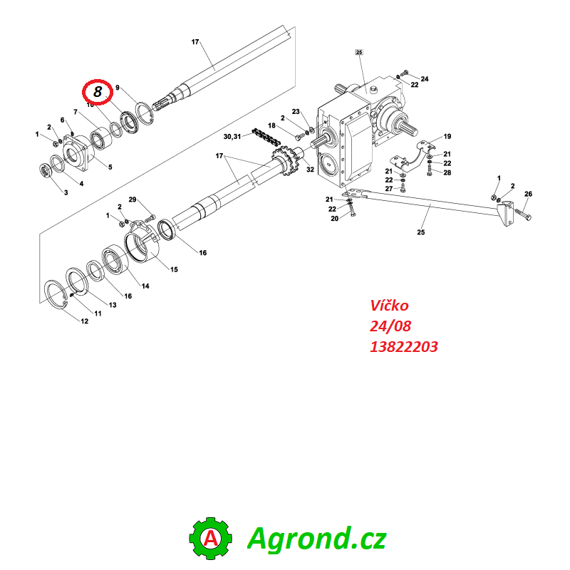 Víčko 24/08 13822203 RA-80,RA-100