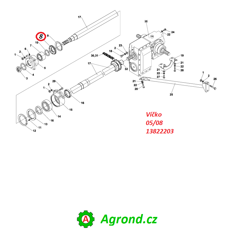 Víčko 05/08 13822203 RA-140