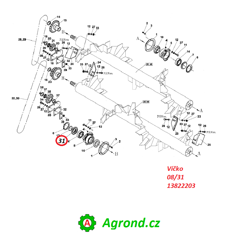 Víčko 08/31 13822203 RA-140