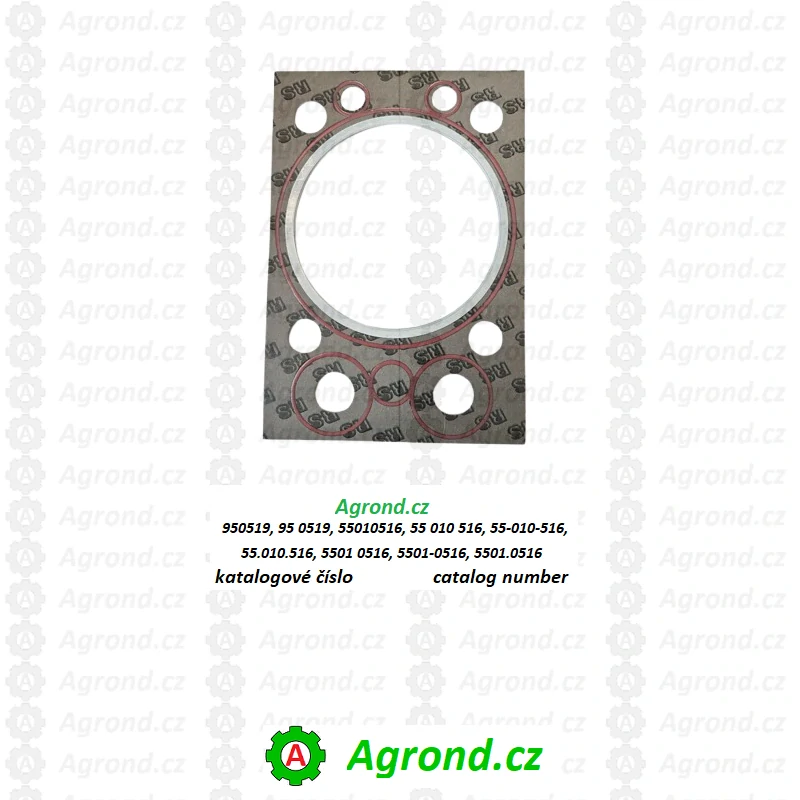 Těsnění hlavy ∅ 95 mm Silikonová úprava tl. 1,2 mm 05/02 55010516, 950519