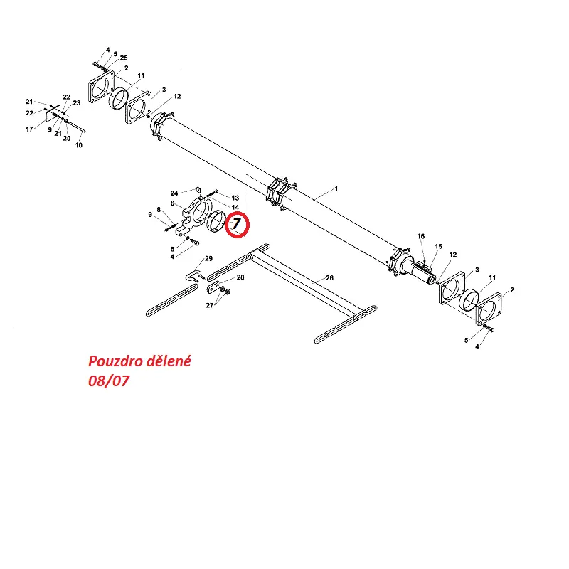 Pouzdro dělené 08/07 16800225 RUR-60
