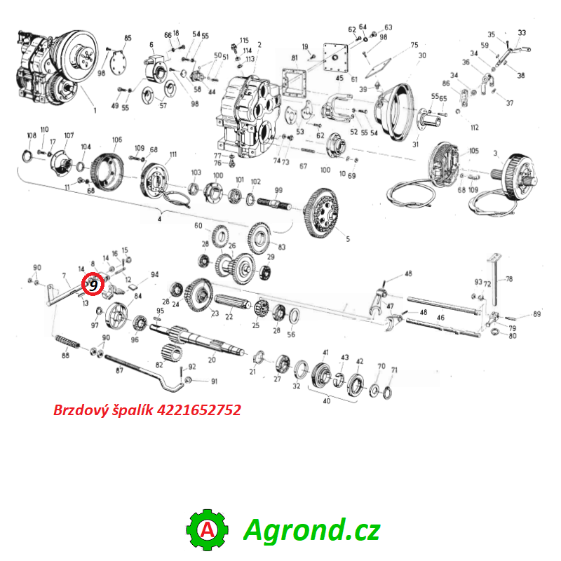 Brzdový špalík 003/09 4221652752 Fortschritt E 512