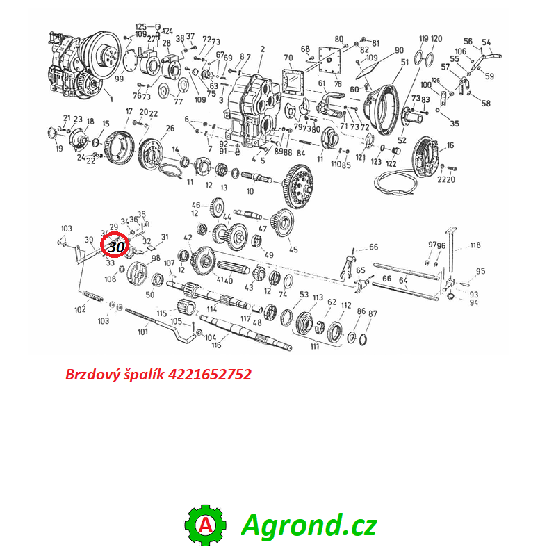 Brzdový špalík 142/30 4221652752 Fortschritt E 514