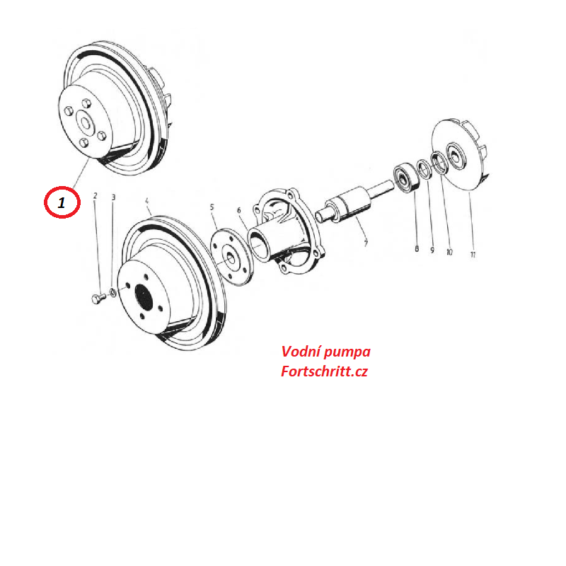 Vodní pumpa 1233334661 IFA L60