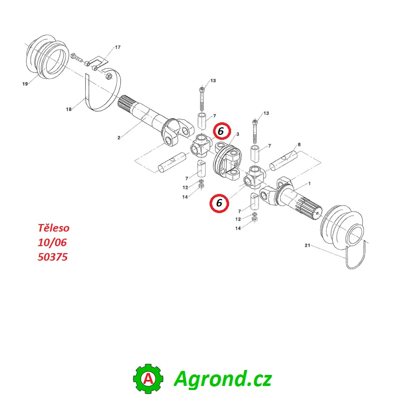 Těleso 10/06 50375 Malotraktor MT8-050.11