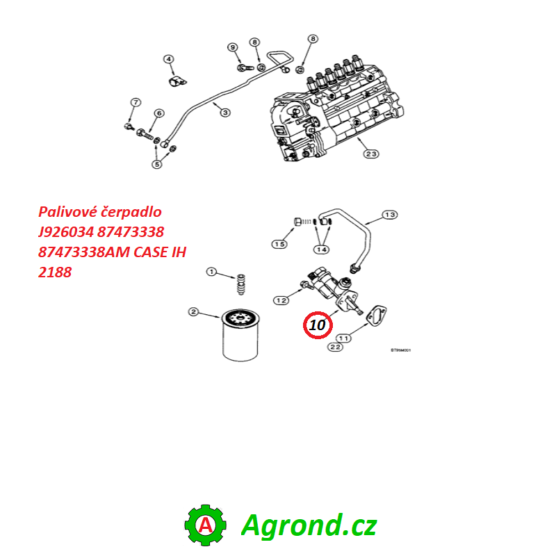 Palivové čerpadlo J926034 87473338 87473338AM CASE IH 2188
