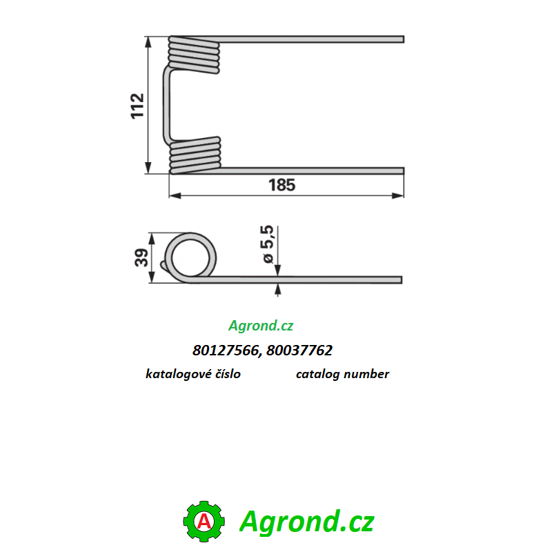 Pružina sběrače New Holland 80127566