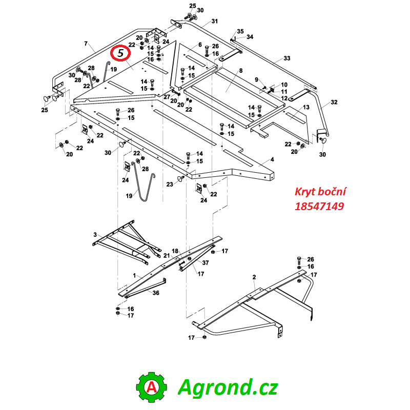 Kryt boční 08/05 18547149 ŽTR-166