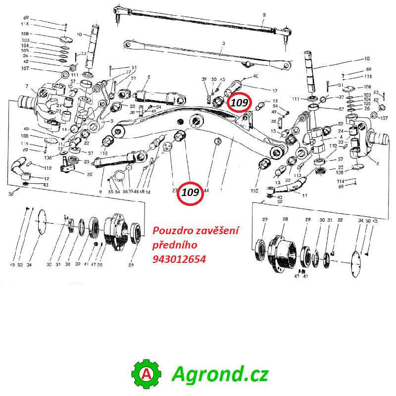 Pouzdro předního zavěšení 82x70x56 943012654 Baukema Grejdr SHM4-120