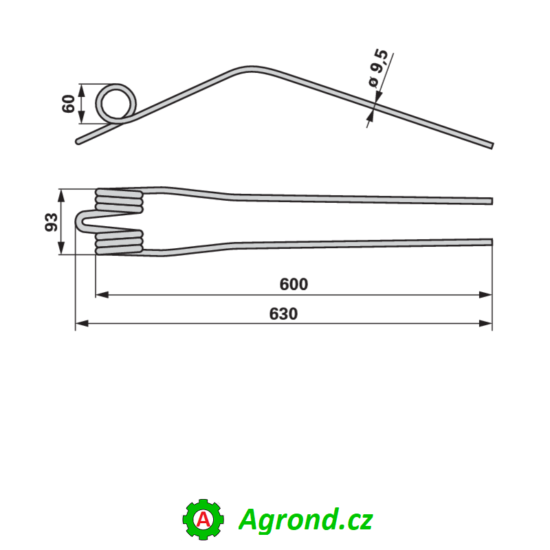 Pružina shrnovače Krone 00153011.0