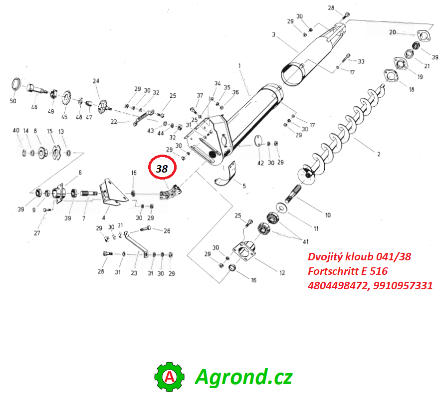 Dvojitý kloub 041/38 4804498472 Fortschritt E 516