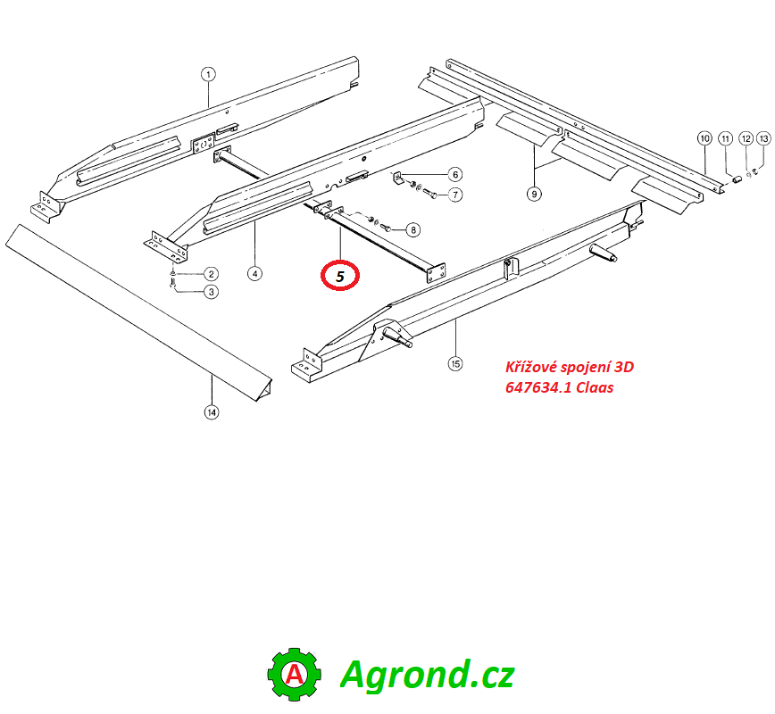 Křížové spojení 3D 647634.1 Claas