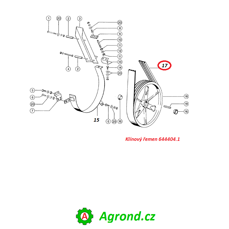 Klínový řemen 644404.1 Claas Optibelt