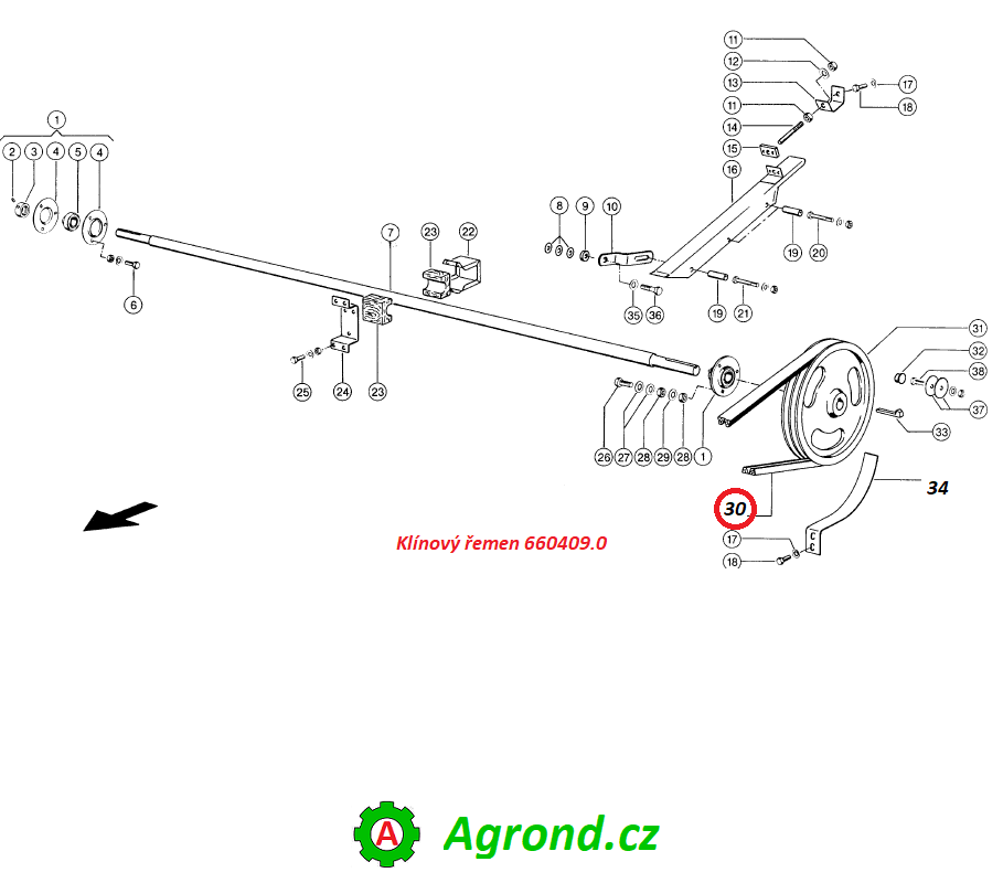 Klínový řemen 660409.0 Claas Gates
