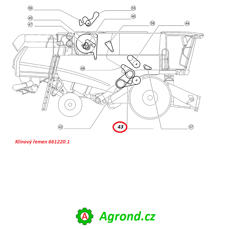 Klínový řemen 661220.1 Claas Optibelt