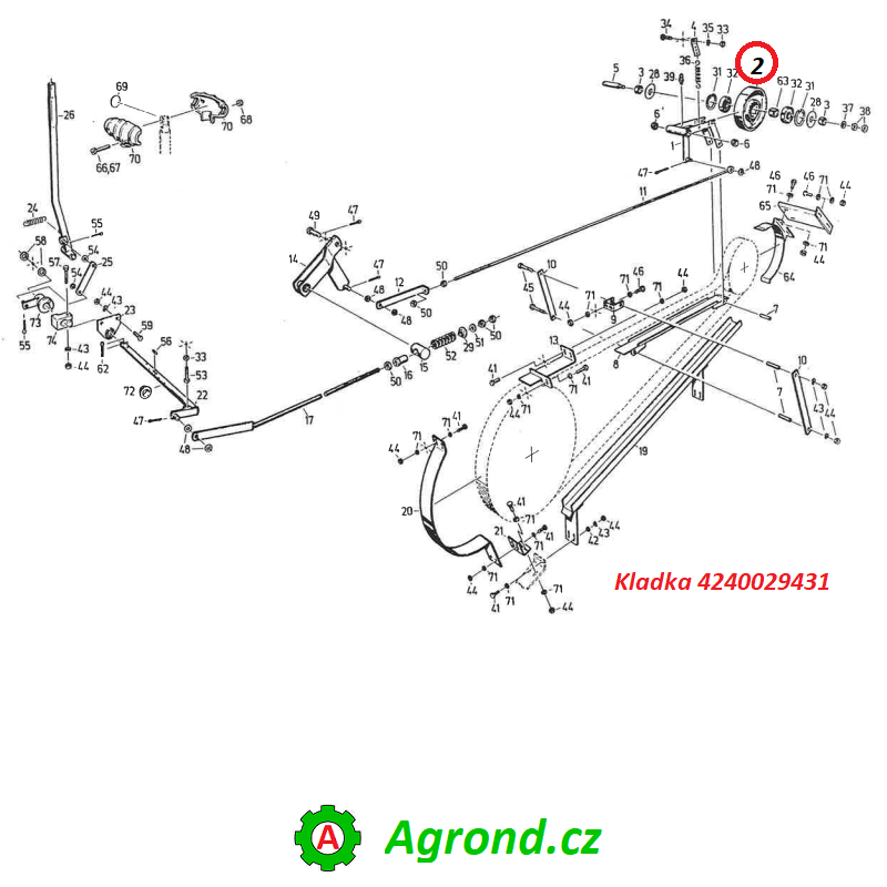 Kladka 4240029431 076/02 CASE IH 525