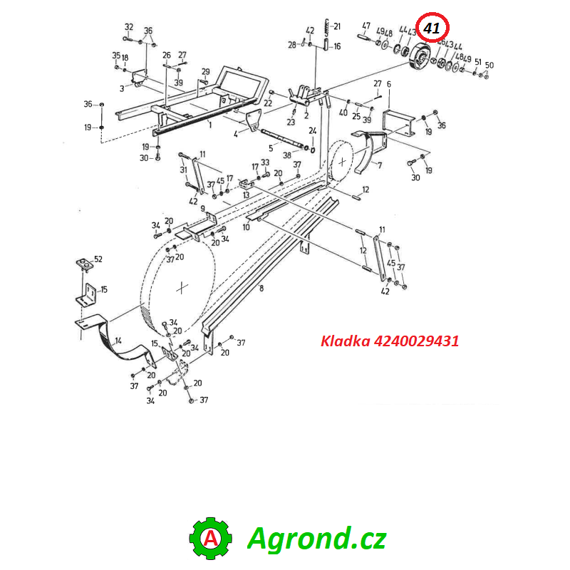 Kladka 4240029431 076/41 CASE IH 527