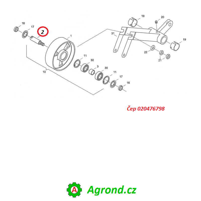 Čep 020476798 D020/02 CASE CF70