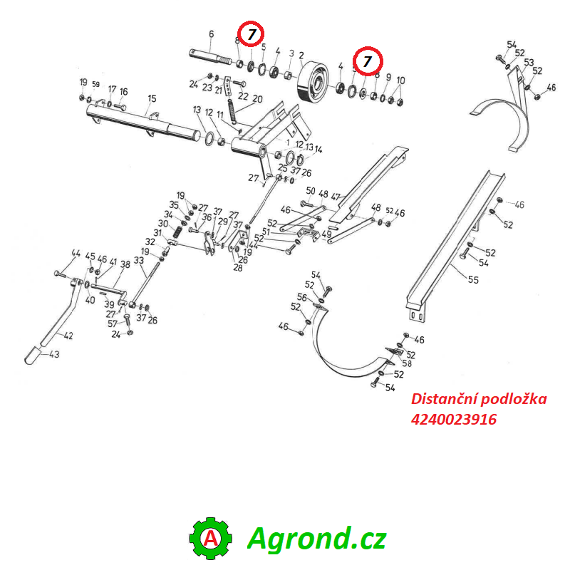 Distanční podložka 4240023916 067/07 Fortschritt E 514