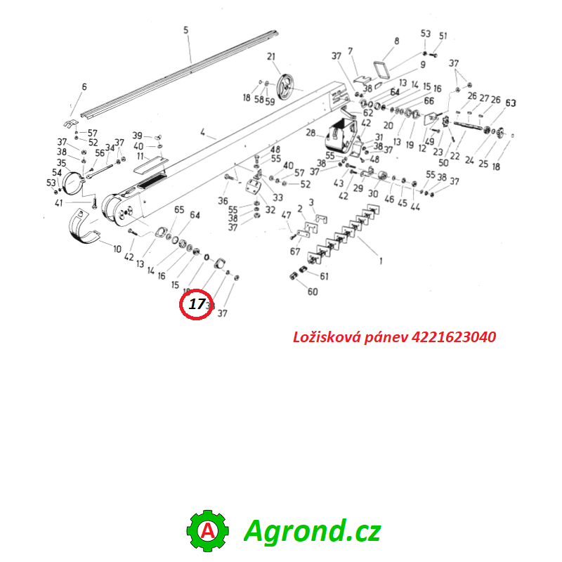 Ložisková pánev 023/17 4221623040 Fortschritt E 512