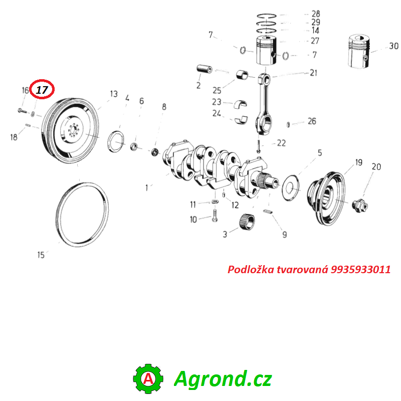 Podložka tvarovaná 003/17 9935933011 IFA