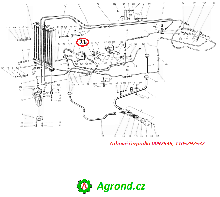 Zubové čerpadlo 8646/23 0092536 Fortschritt ZT 300, ZT 303