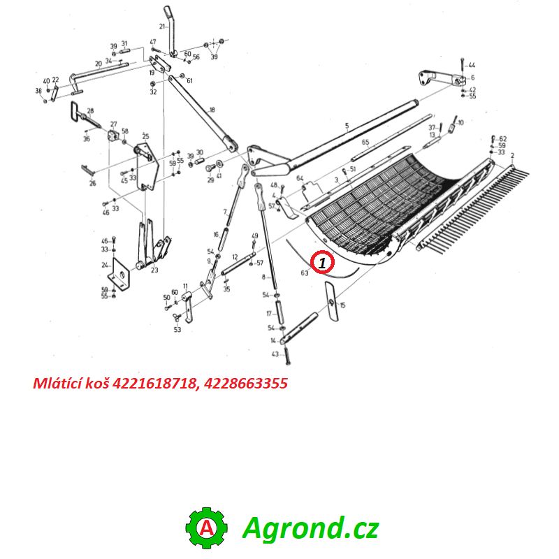 Mlátící koš 032/01 4221618718 Fortschritt E 524