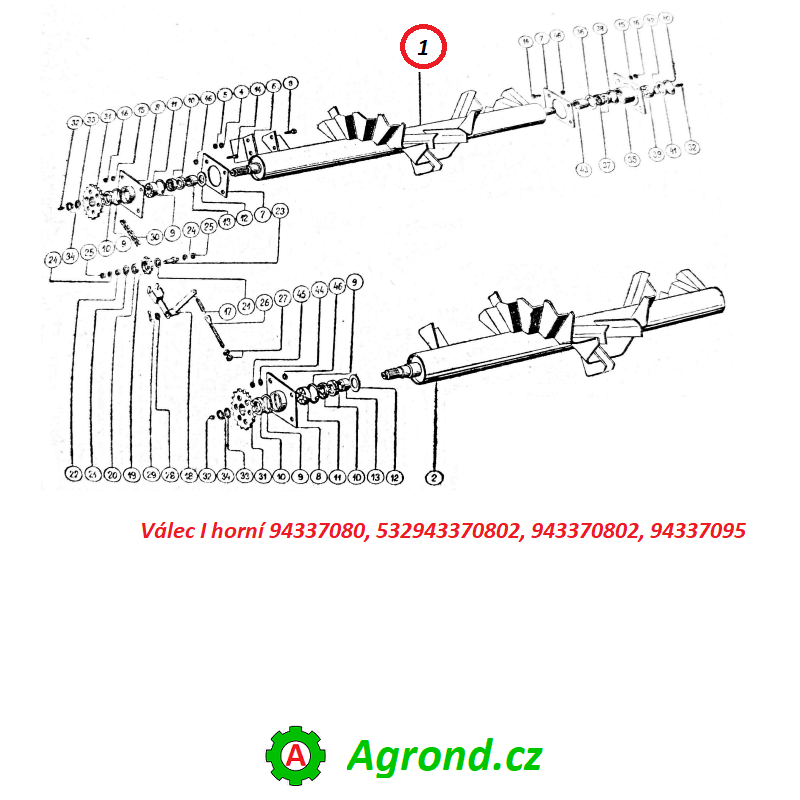 Válec I horní 06/01 94337080 RMA-8