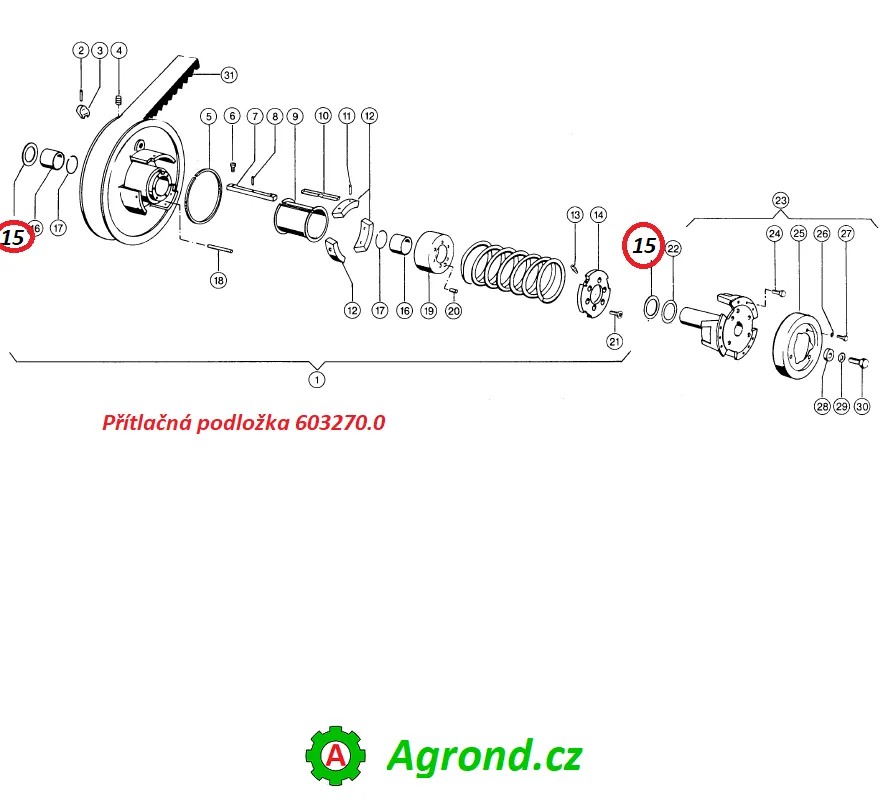 Přítlačná podložka 603270.0 Claas