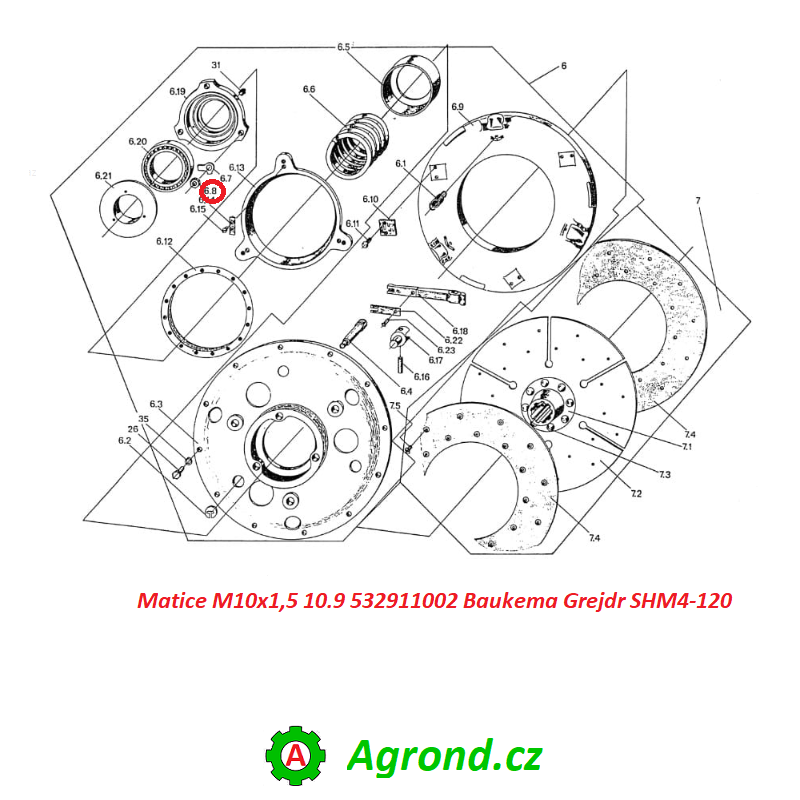 Matice M10x1,5 10.9 532911002 Baukema Grejdr SHM4-120