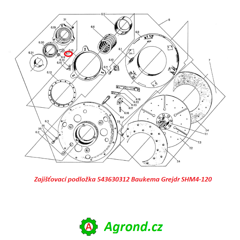 Zajišťovací podložka 543630312 Baukema Grejdr SHM4-120