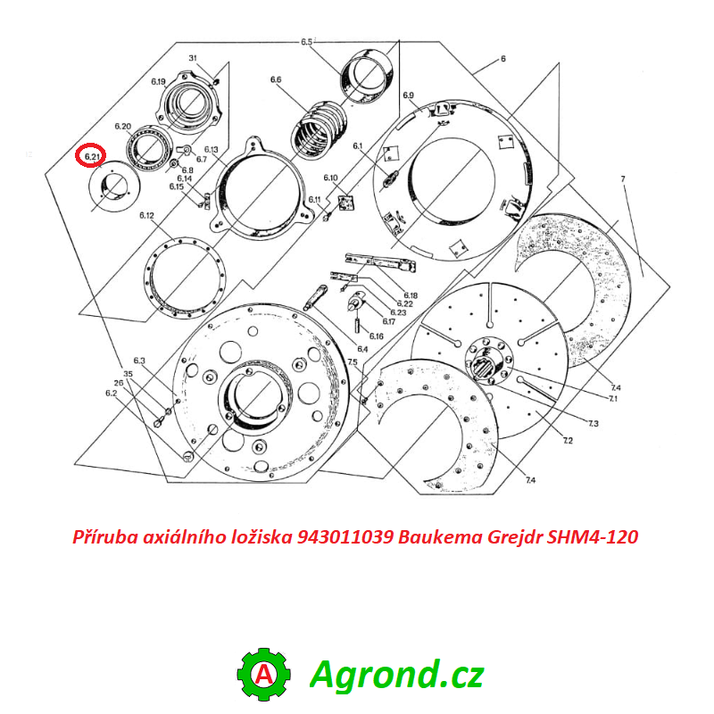 Příruba axiálního ložiska 943011039 Baukema Grejdr SHM4-120