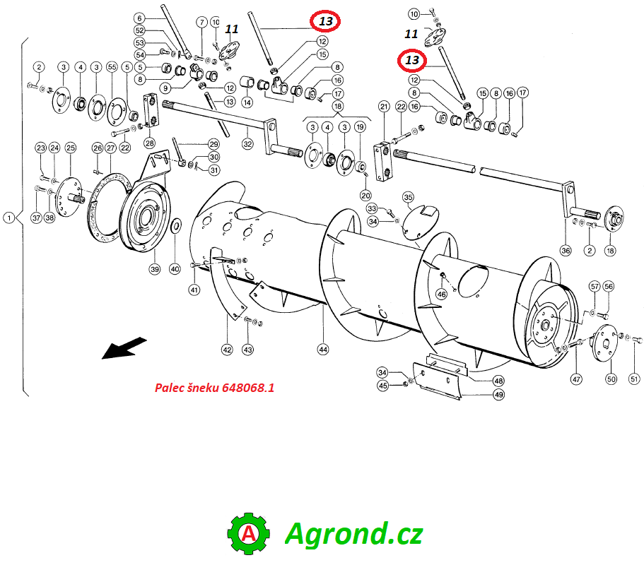 Palec šneku 648068.1 Claas